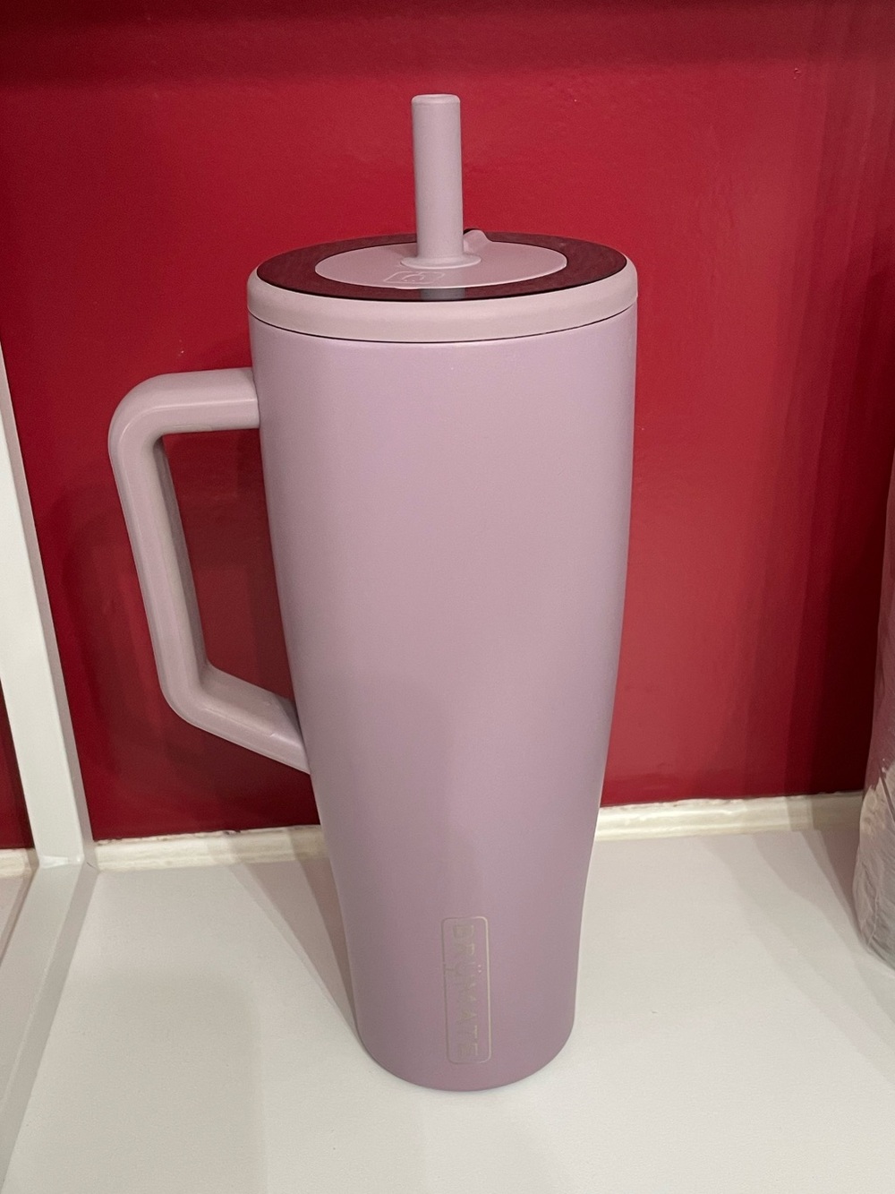 Brumate Matte Lavender Travel Tumbler with Handle and Straw